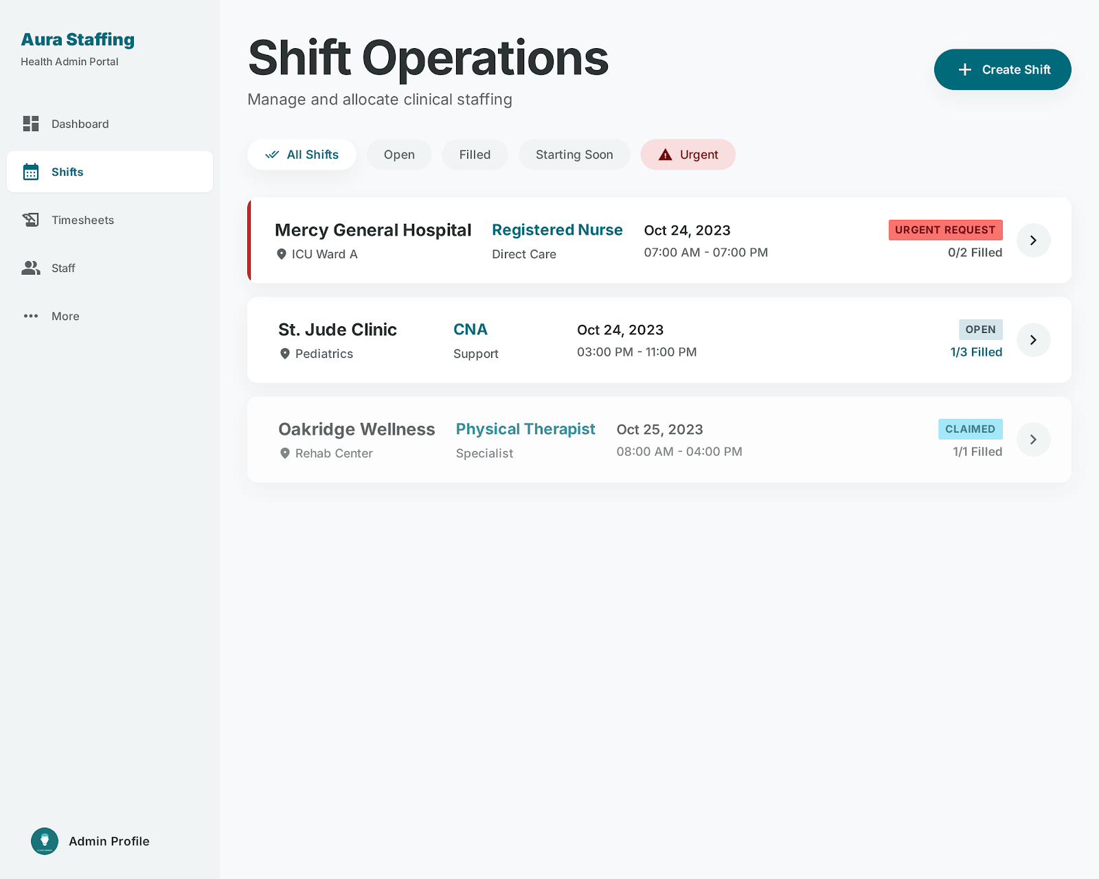 Healthcare admin with tablet